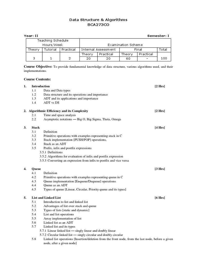 Data Structure & Algorithm | PDF | Algorithms And Data Structures ...