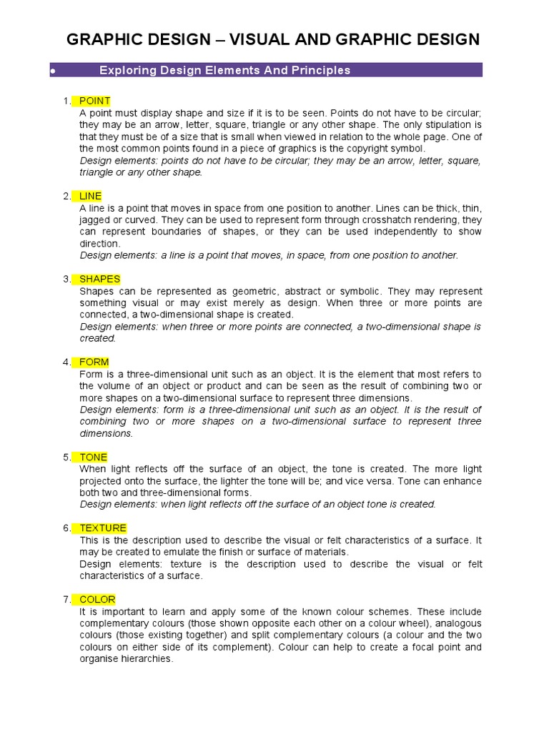 Exploring Design Elements and Principles | PDF | Perspective (Graphical ...