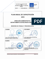 Plan Anual de Capacitacion MTPS - 2019