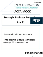 Acca Mock: Jun 21 Strategic Business Reporting