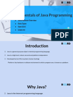 Fundamentals of Java Programming