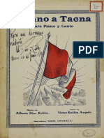 Himno A Tacna para Piano y Canto Musica de Alberto Diaz Robles Letra de Victor Ballon Angulo 1938