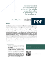 Indicadores de (In) Eficacia Del Derecho Ambiental. Una Mirada Exploratoria Sobre La Gestión Legislativa en La Argentina