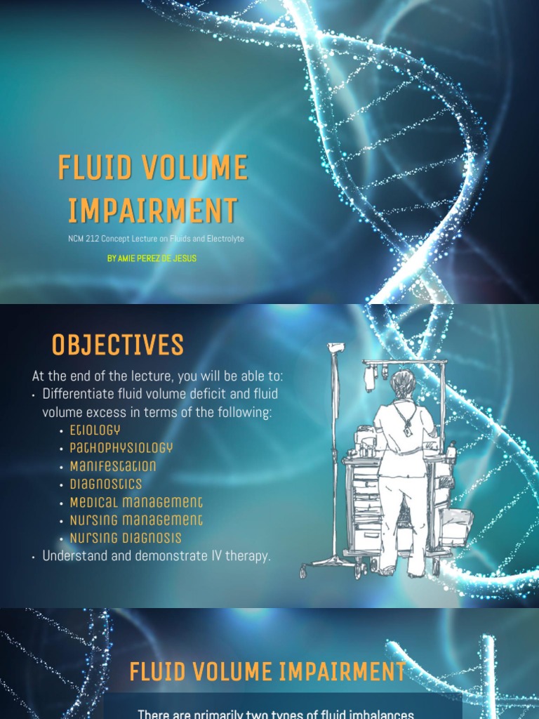 Fluid Volume Deficit PDF Intravenous Therapy Dehydration
