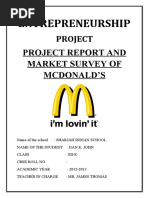 Entrepreneurship Project Mcdonalds Slideshare