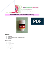 Crochet Mickey Mouse Coffee Cup Cozy: Materials