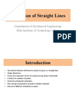 Projection of Straight Lines: Department of Mechanical Engineering Birla Institute of Technology, Mesra