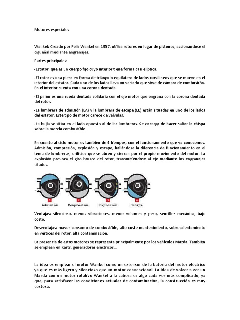 Diferencia Entre Valvula De Admision Y Escape Motores Especiales | PDF | Vehículo híbrido | Motor de combustión interna