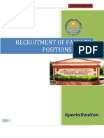 Recruitment of Recruitment of Faculty Positions - 2019 Faculty 2019