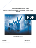 Global Macroeconomics & International Finance: Study of Currency Devaluation as a Part of Egyptian’s Economy Reform