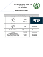 Scheduling Sweeping: Wasif Ali Shaheed Model School For Boys (Vi-X) G-11/2, ISLAMABAD