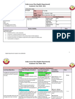 Daily Lesson Plan (English Department) Academic Year 2020-2021