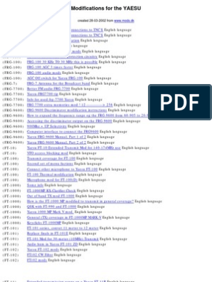 All YAESU Mods From Mods DK in ONE File, PDF