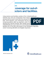 Change in Coverage For Out-Of-Network Doctors and Facilities