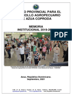 Memoria Institucional Del Consejo Provincial para El Desarrollo Agropecuario de Azua COPRODA