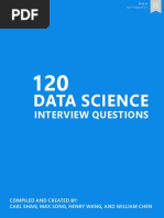 120 Data Science Interview Questions