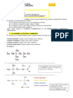 Cadeias carbônicas e fórmulas de compostos orgânicos
