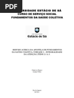 TRABALHO COMPLETO - RESUMO FUND. SAÚDE COLETIVA