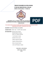 Desarrollo de Formulación de Lidocaina en Gel