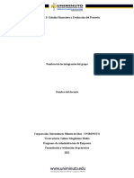 Actividad 5 Formato Presentación Estudio Financiero y Evaluación Del Proyecto - 2021