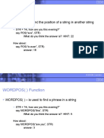 POS Function: POS - Is Used To Find The Position of A String in Another String