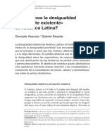 ¿Percibimos la desigualdad «realmente existente» en América Latina?