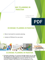 Economic Planning in Pakistan: Dr. Abdul Salam Lodhi Salam@buitms - Edu.pk