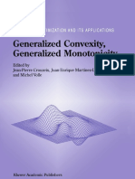 Generalized Convexity Generalized Monotonicity Recent Results 1998