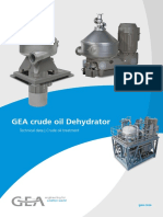 GEA Crude Oil Dehydrator Centrifuge Data Sheet