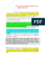 Meningoencefalitis en Perros Por Causa Desconocida