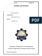 Probability and Statistics: Submitted To