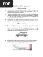 Rectilinear Motion: Variable Acceleration