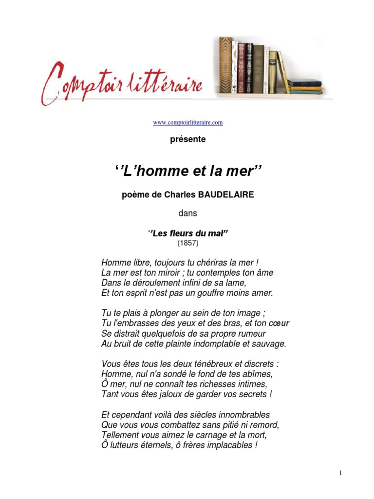 L'homme Et La Mer, PDF, Charles Baudelaire