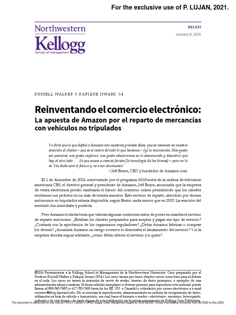CASO Reinventando El Comercio Electrónico - Harvard Business School G2 ...