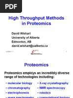 High Throughput Methods in Proteomics: David Wishart University of Alberta Edmonton, AB