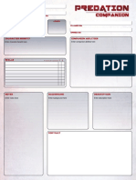 Character Sheet: Disposition and Abilities