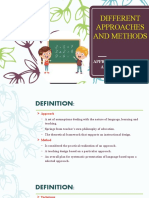 Different Approaches and Methods Group 2