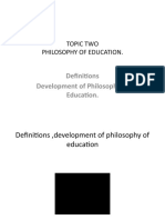 Philosophy of Education Defined
