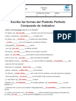 Pretérito Perfecto Compuesto de Indicativo. Minhas Respostas