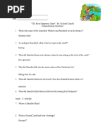 "The Most Dangerous Game": By: Richard Connell Comprehension Questions