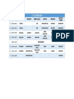 Horario 5°