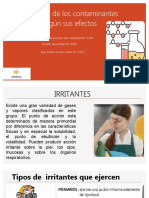 Clasificación de Los Contaminantes Químicos Según Sus Efectos