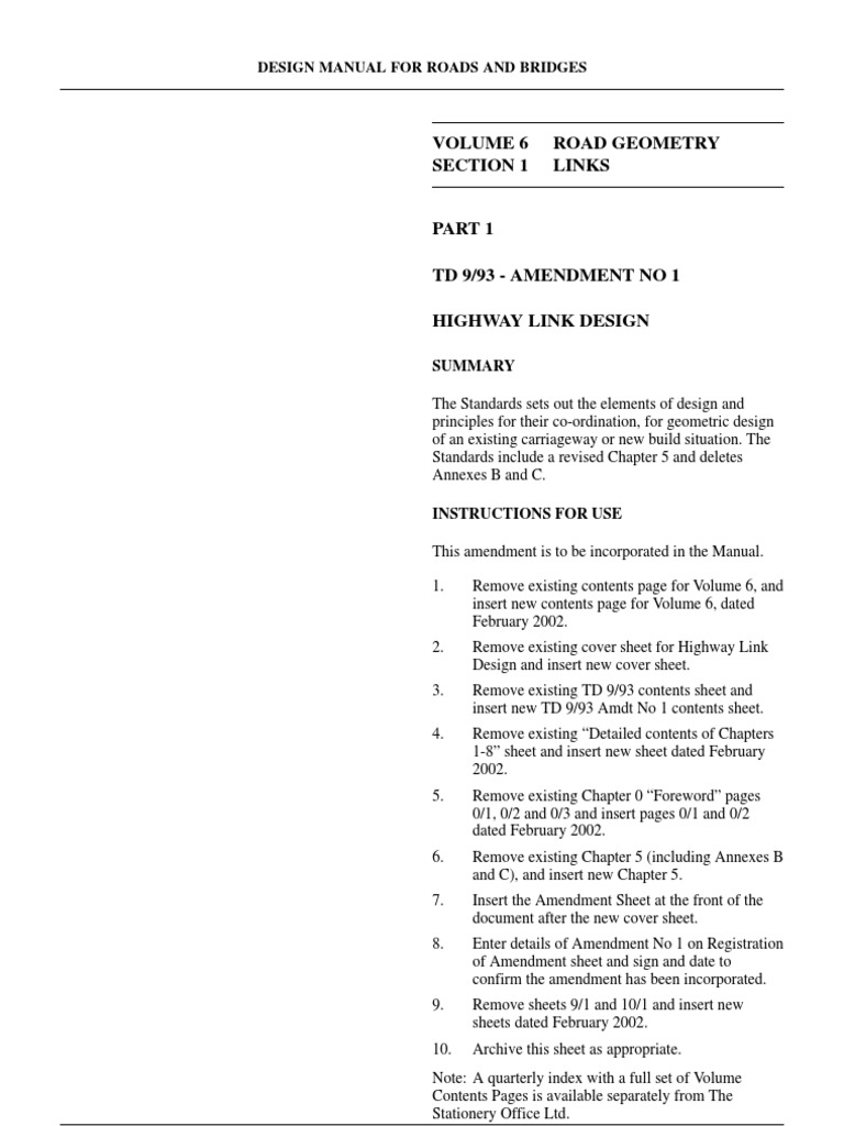 Highway Link Design Standards Update | PDF | Controlled Access Highway ...