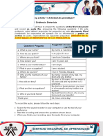 Learning Activity 1 / Actividad de Aprendizaje 1 Evidence: Interview / Evidencia: Entrevista