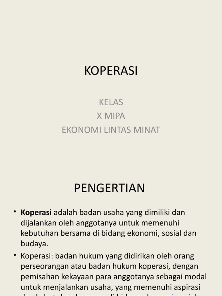 Koperasi Ppt Pdf