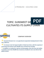 Business Problem - Solving Case: Topic: Sunsweet Growers Cultivates Its Supply Chain