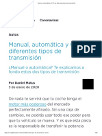 Manual, Automática y CVT - Los Diferentes Tipos de Transmisión