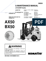 AX50 BX50: Operation & Maintenance Manual
