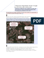 Sabes Cómo Importar Superficies Desde Google Earth A AUTOCAD CIVIL 3D