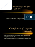 Computer Networking Principles ICS 216: Classification of Computer Networks